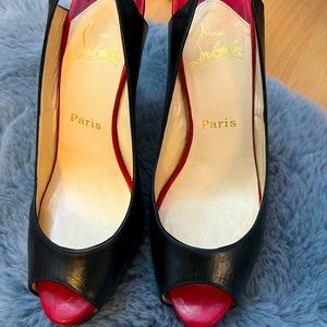 Christian louboutin sling back size 37.5 100mm